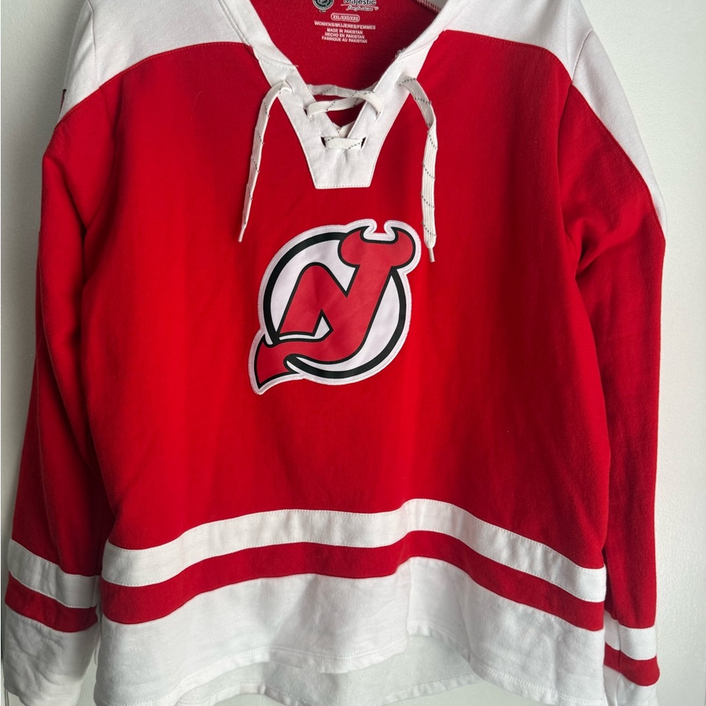 Majestic Red and White Fan Fashion Top